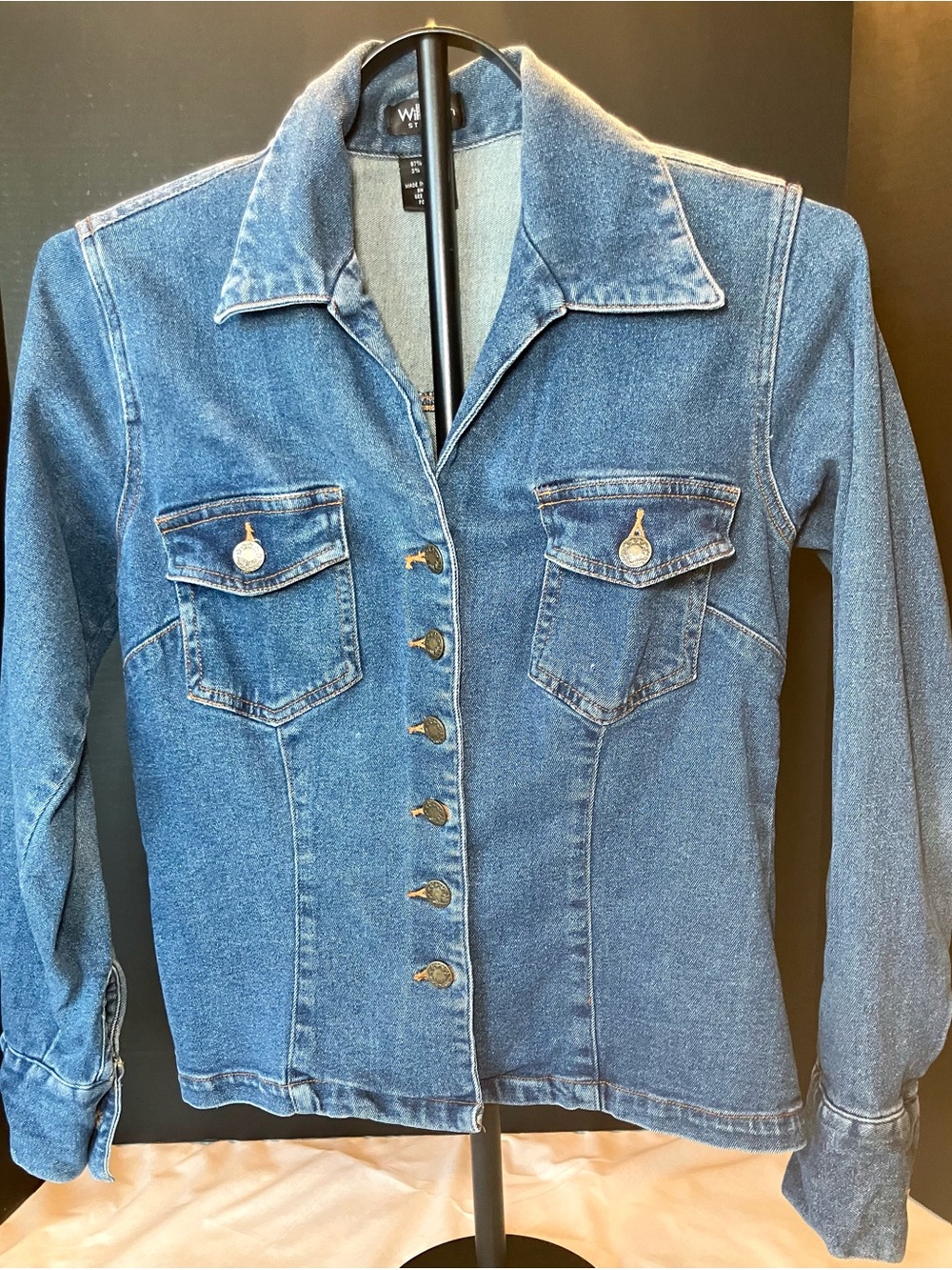 Vintage Willi Smith Stretch Denim Jean Jacket Size S